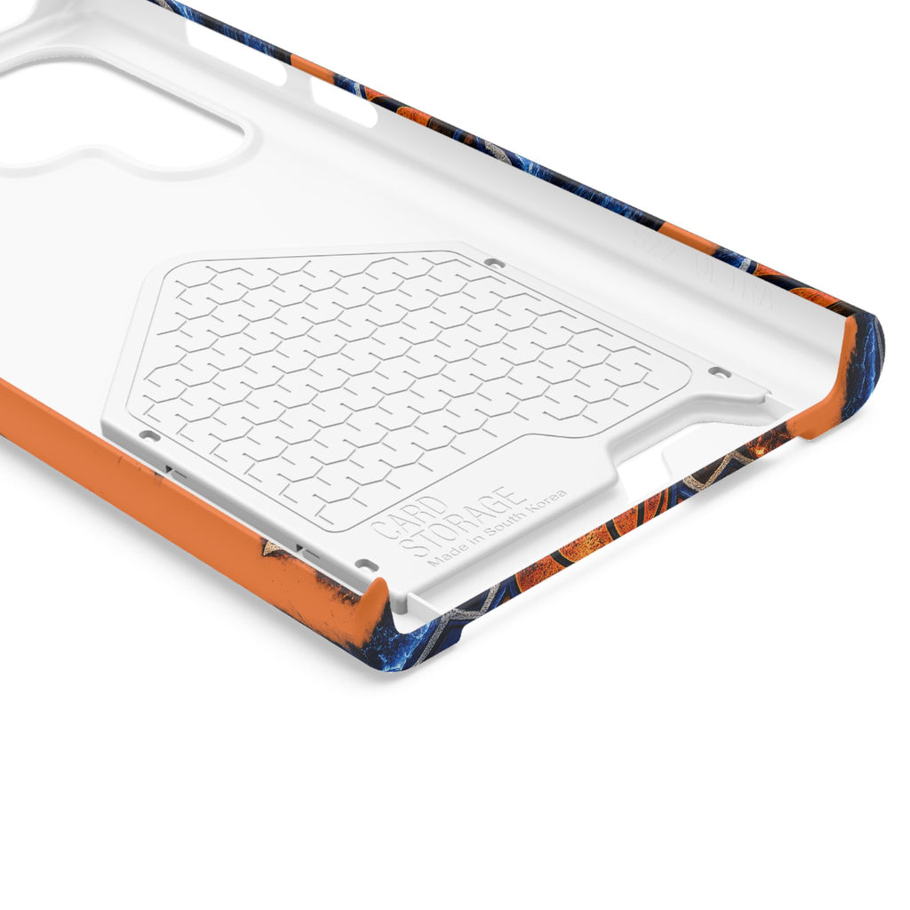 New York Knicks Card Holder Phone Case — Orange Team Logo Wallet Case