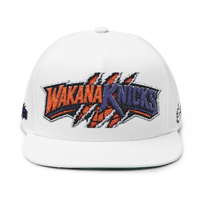 Wakana Knicks Flat Bill Cap — Embroidered Streetwear Snapback