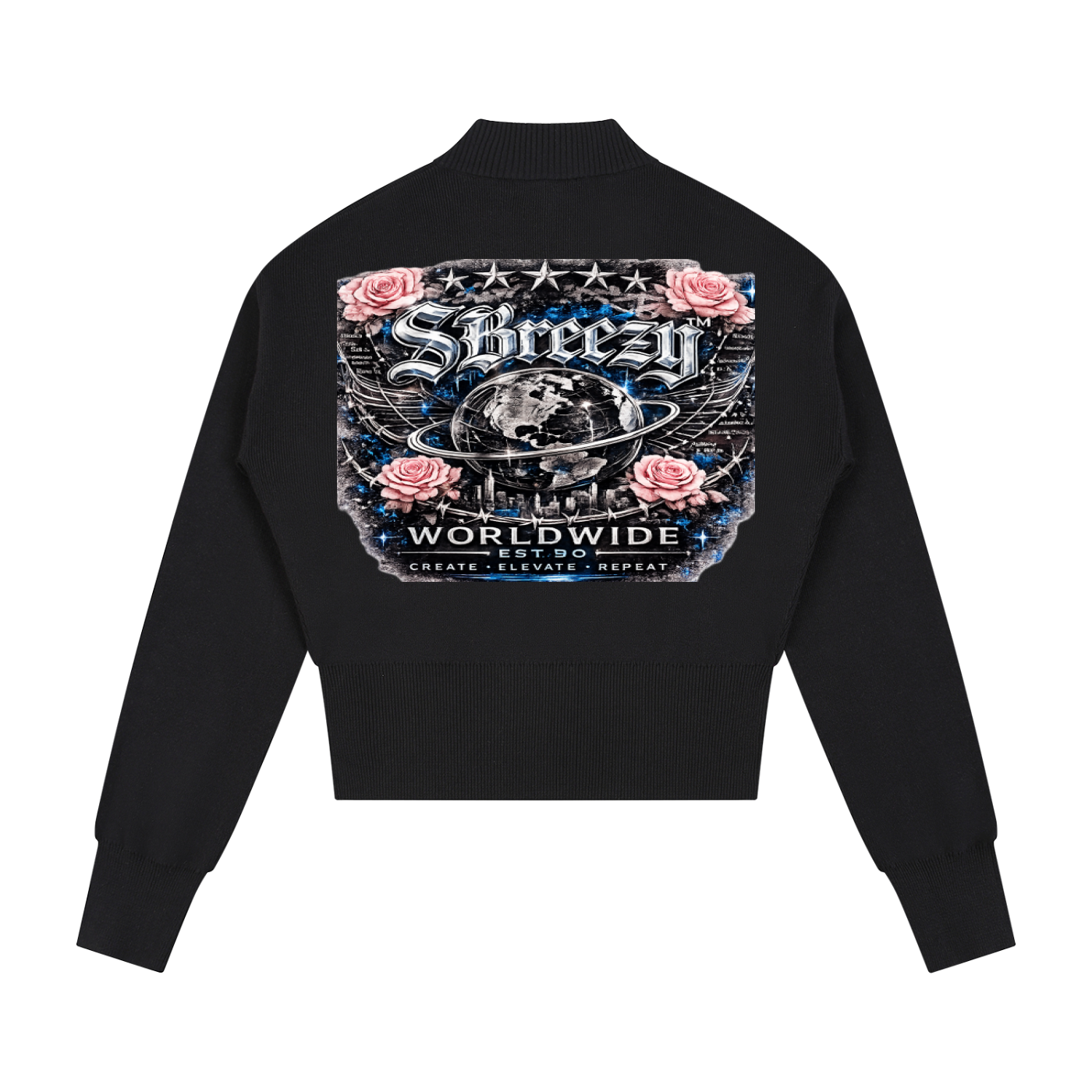 Sbreezy Women’s Mock Neck Zip Up Cardigan