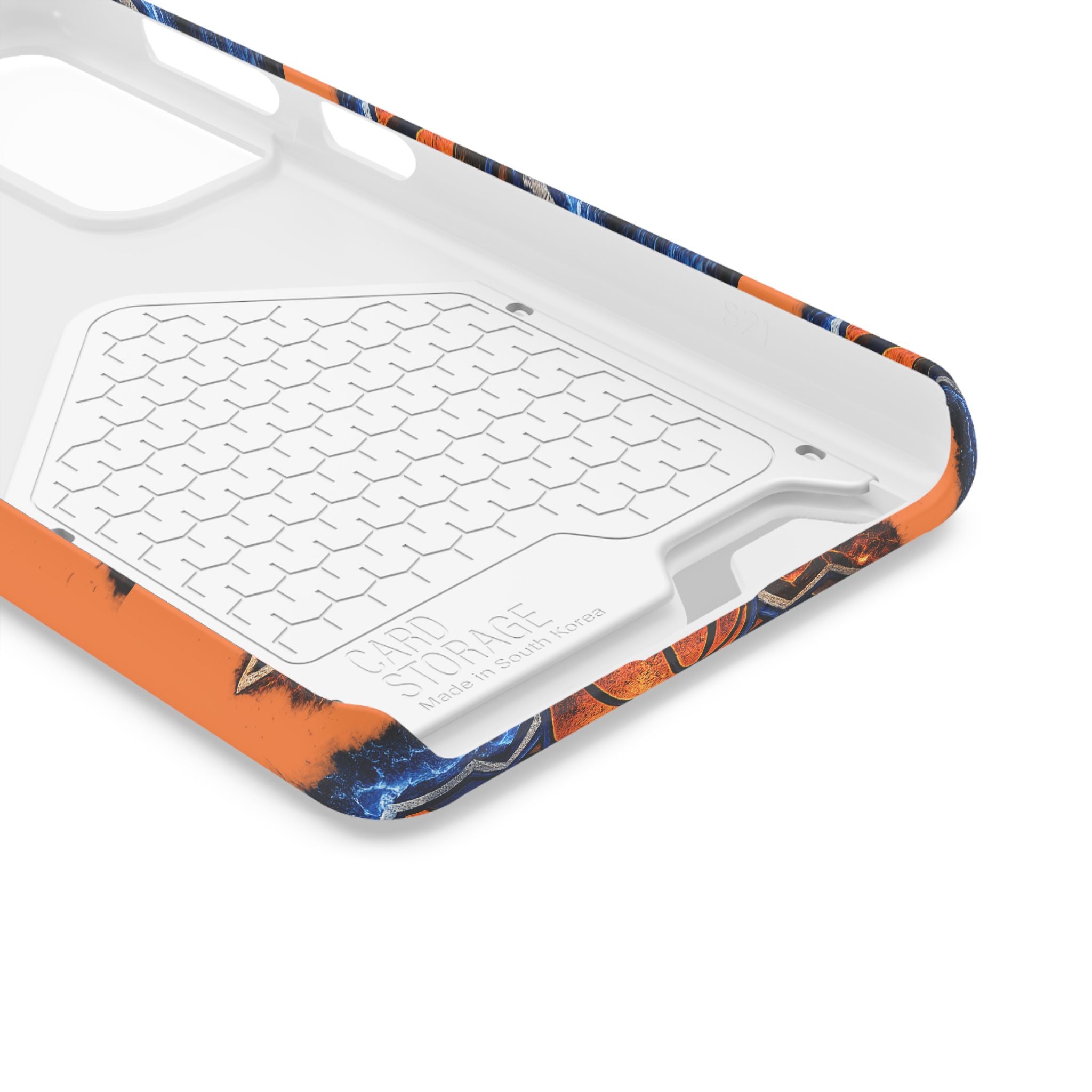 New York Knicks Card Holder Phone Case — Orange Team Logo Wallet Case
