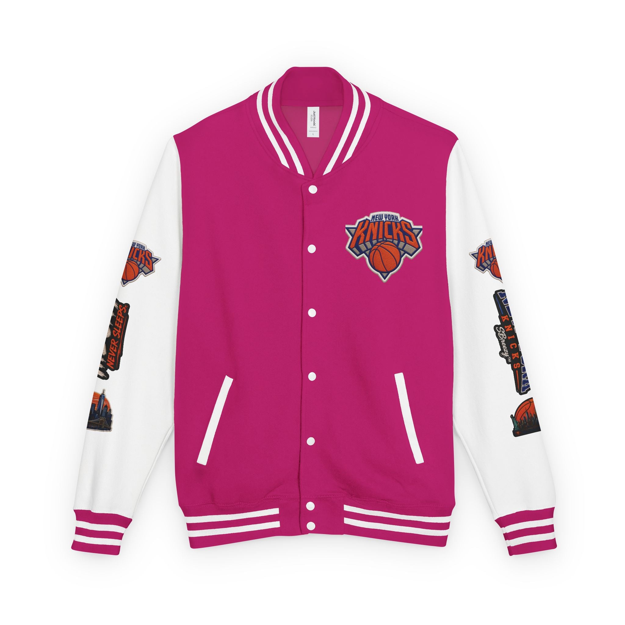 Letterman Jacket — 'The City Never Sleeps' New York Knicks Varsity Jacket