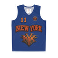 New York Knicks Style Basketball Jersey — "Brunson 11" All-Over Print