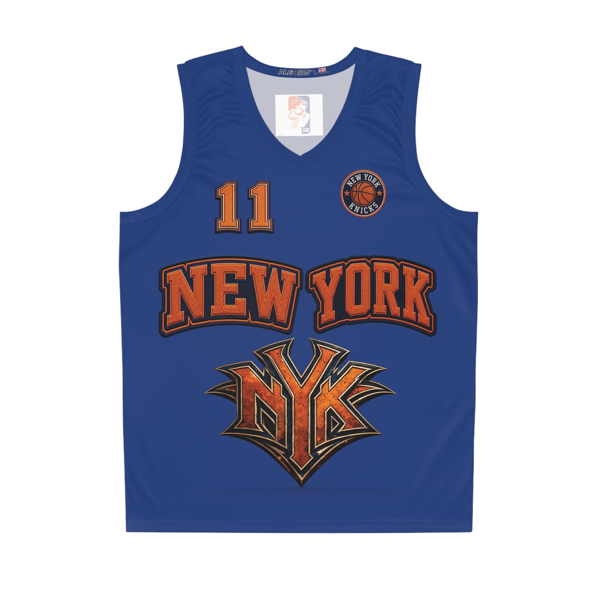 New York Knicks Style Basketball Jersey — "Brunson 11" All-Over Print