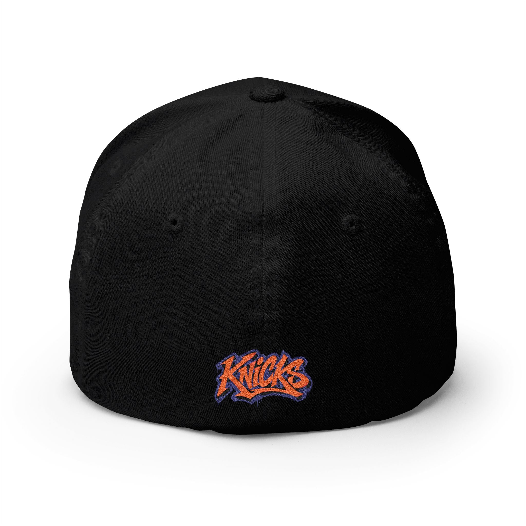 Knicks Graffiti Embroidered Cap — White Structured Baseball Hat