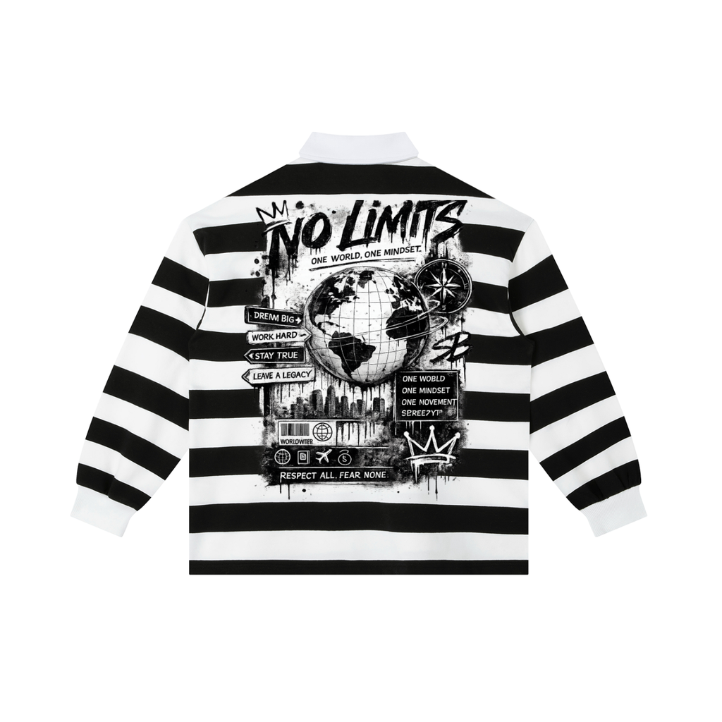 Sbreezy No Limits Color Block Stripe Polo Shirt