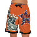 Knicks Forever Basketball Shorts — Orange NYC Liberty Rib Shorts