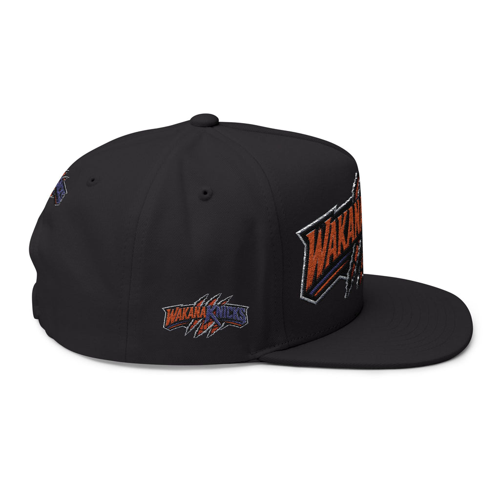 Wakana Knicks Flat Bill Cap — Embroidered Streetwear Snapback