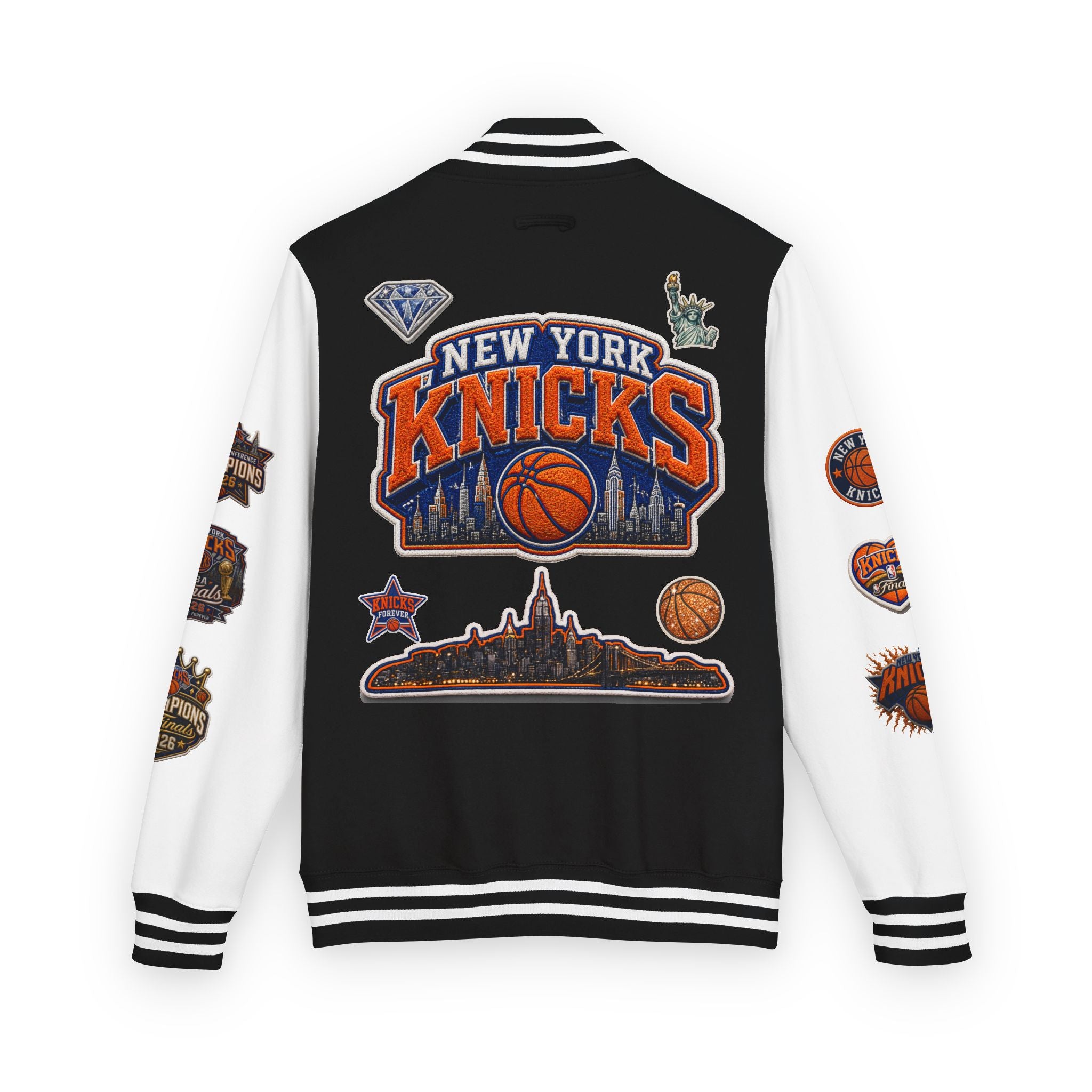 Knicks Patch Letterman Jacket — New York Basketball Varsity Jacket