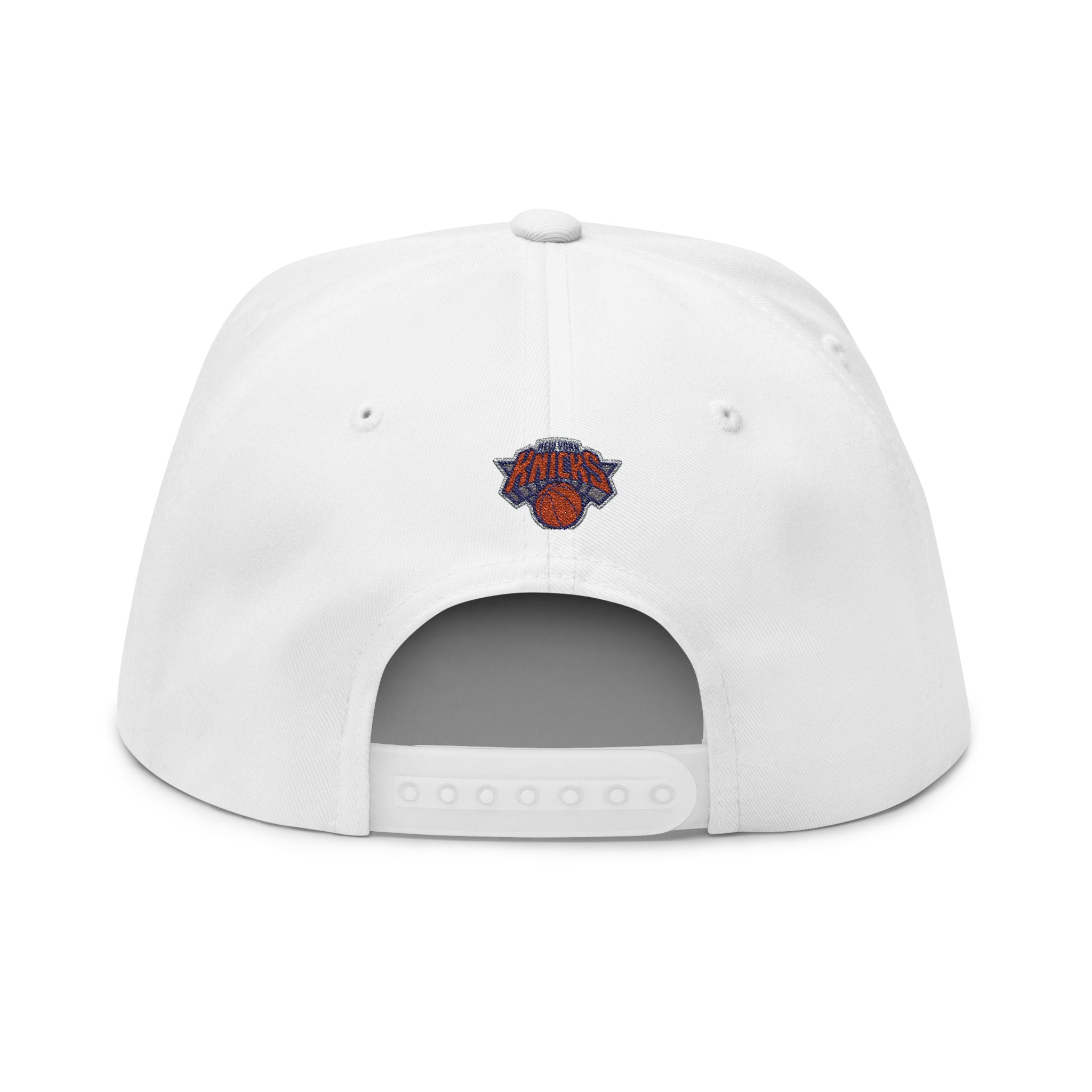 New York Dad Basketball Flat Bill Cap — Embroidered Sports Dad Hat