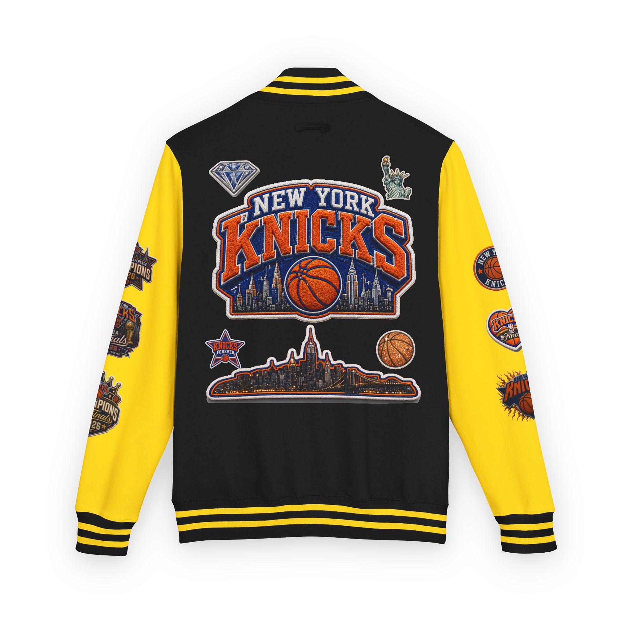 Knicks Patch Letterman Jacket — New York Basketball Varsity Jacket