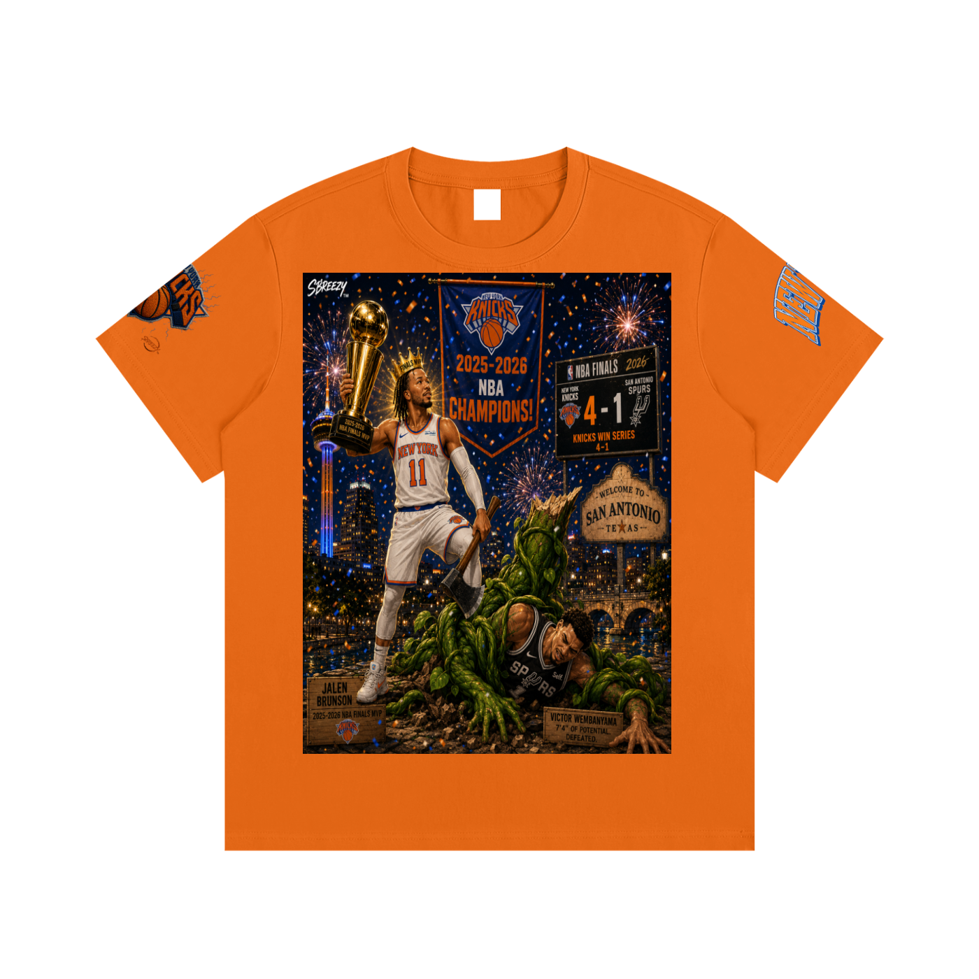 Jalen Brunson and the beanstalk alien T-Shirt