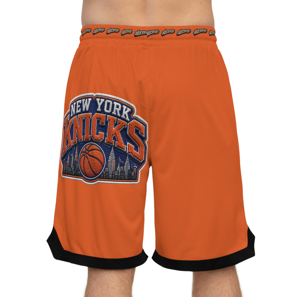 Knicks Forever Basketball Shorts — Orange NYC Liberty Rib Shorts