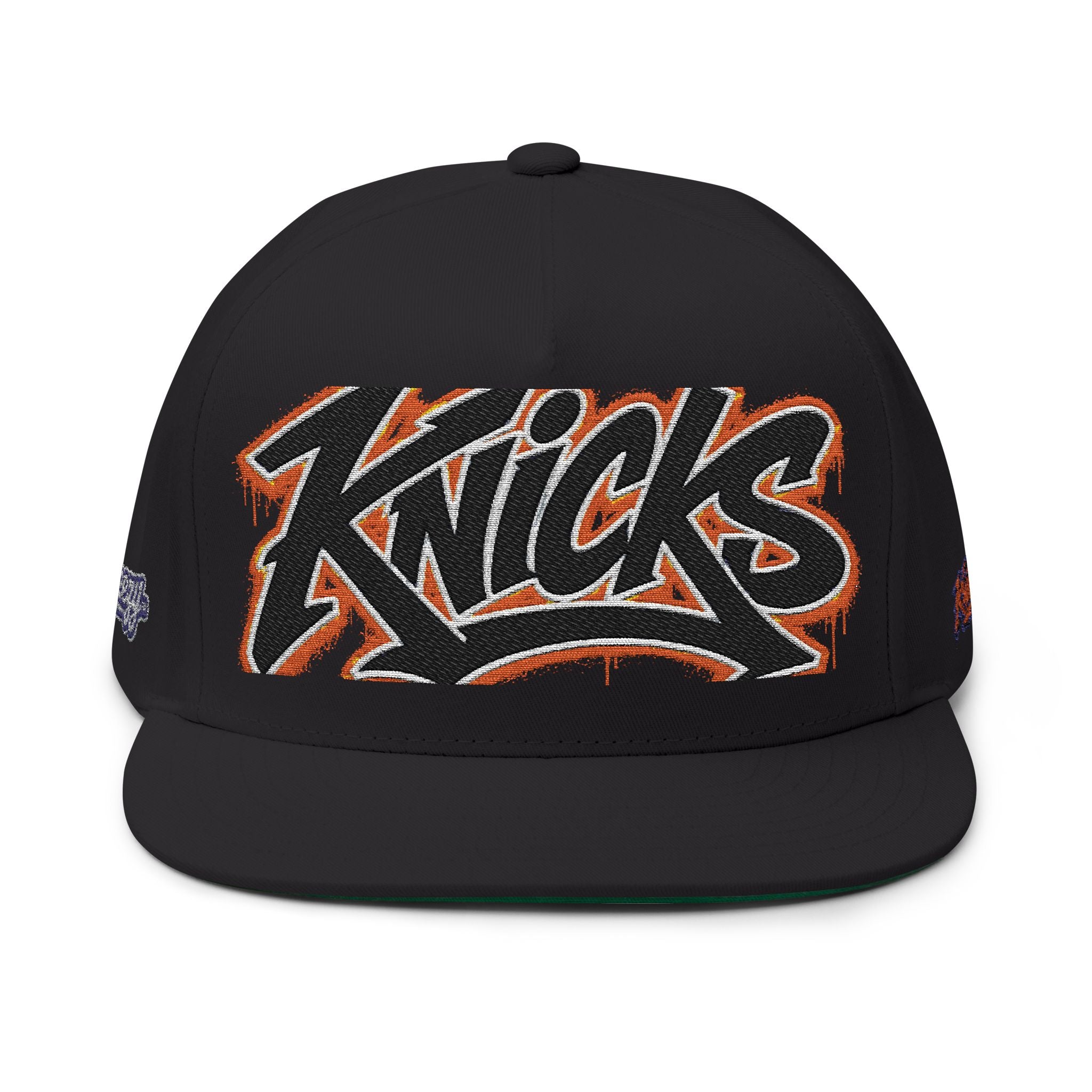 Knicks Embroidered Flat Bill Cap — Streetwear Snapback Hat