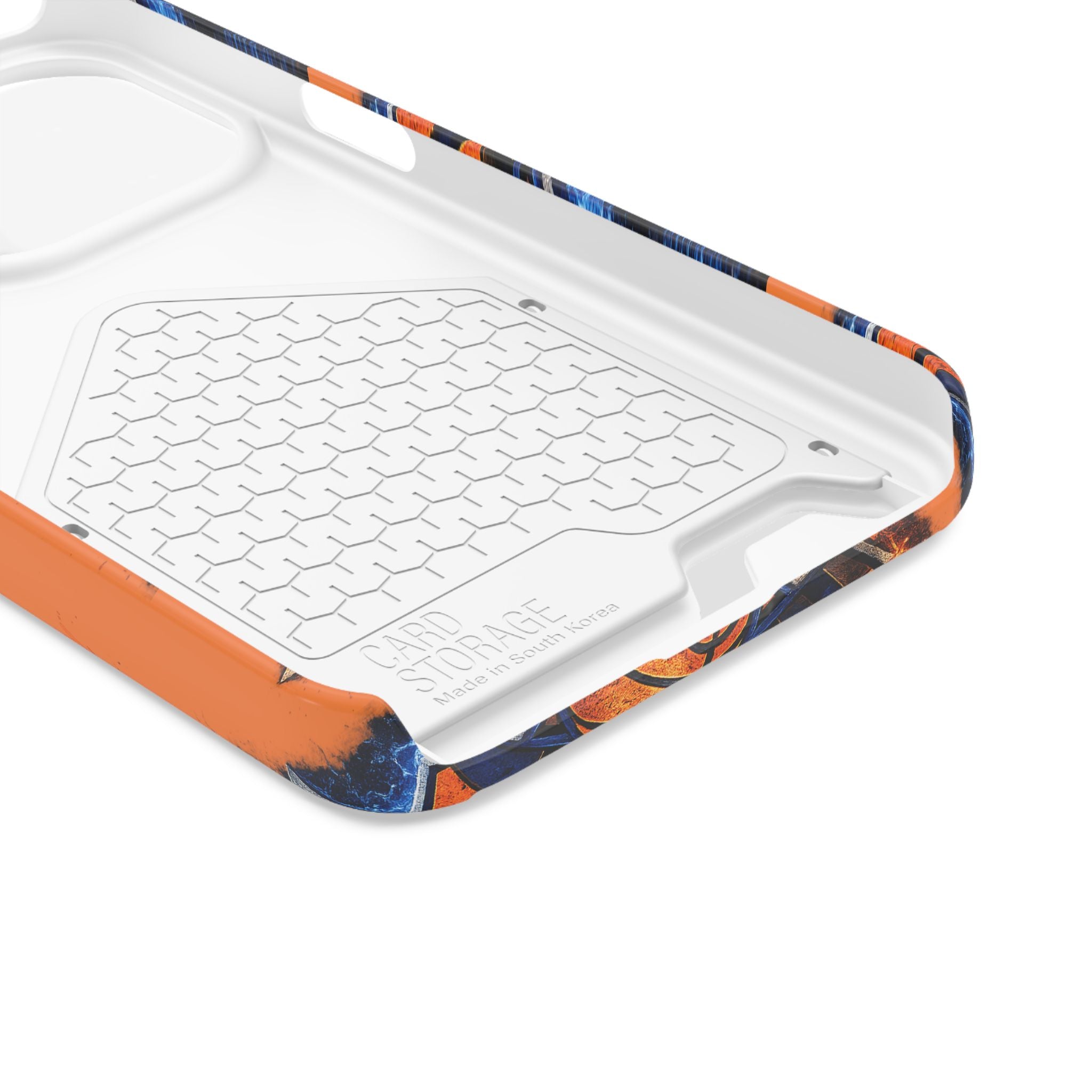 New York Knicks Card Holder Phone Case — Orange Team Logo Wallet Case