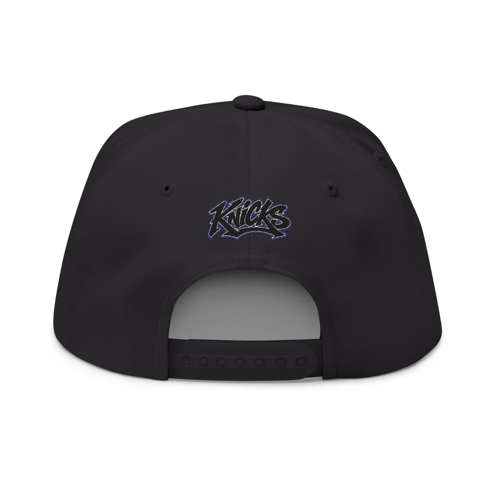 Knicks Embroidered Flat Bill Cap — Streetwear Snapback Hat