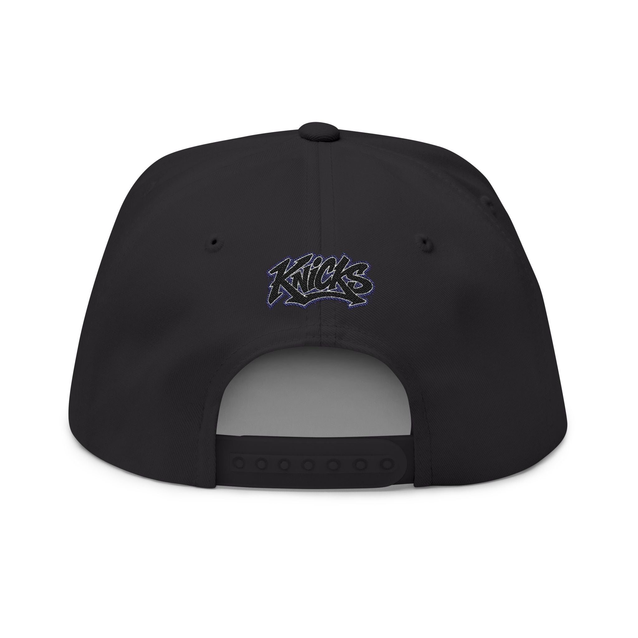 Knicks Embroidered Flat Bill Cap — Streetwear Snapback Hat