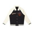Contrast Raglan Sleeve Baseball Jacket