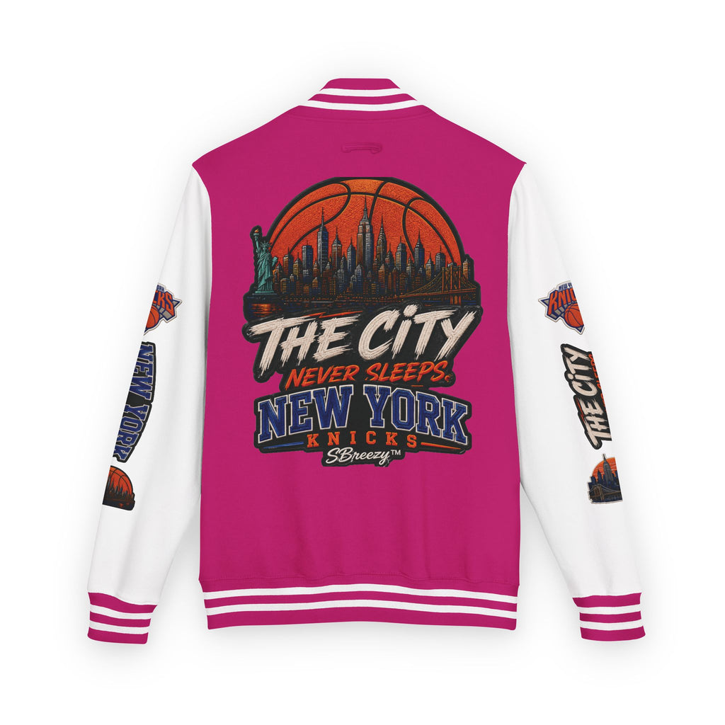 Letterman Jacket — 'The City Never Sleeps' New York Knicks Varsity Jacket