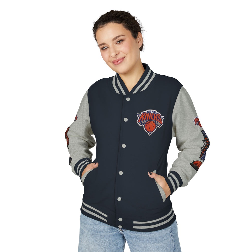 Letterman Jacket — 'The City Never Sleeps' New York Knicks Varsity Jacket