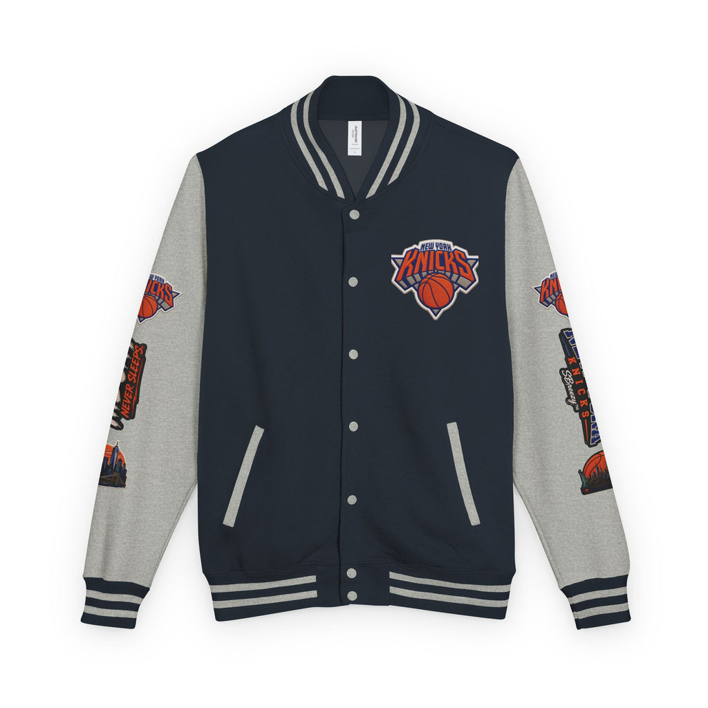 Letterman Jacket — 'The City Never Sleeps' New York Knicks Varsity Jacket