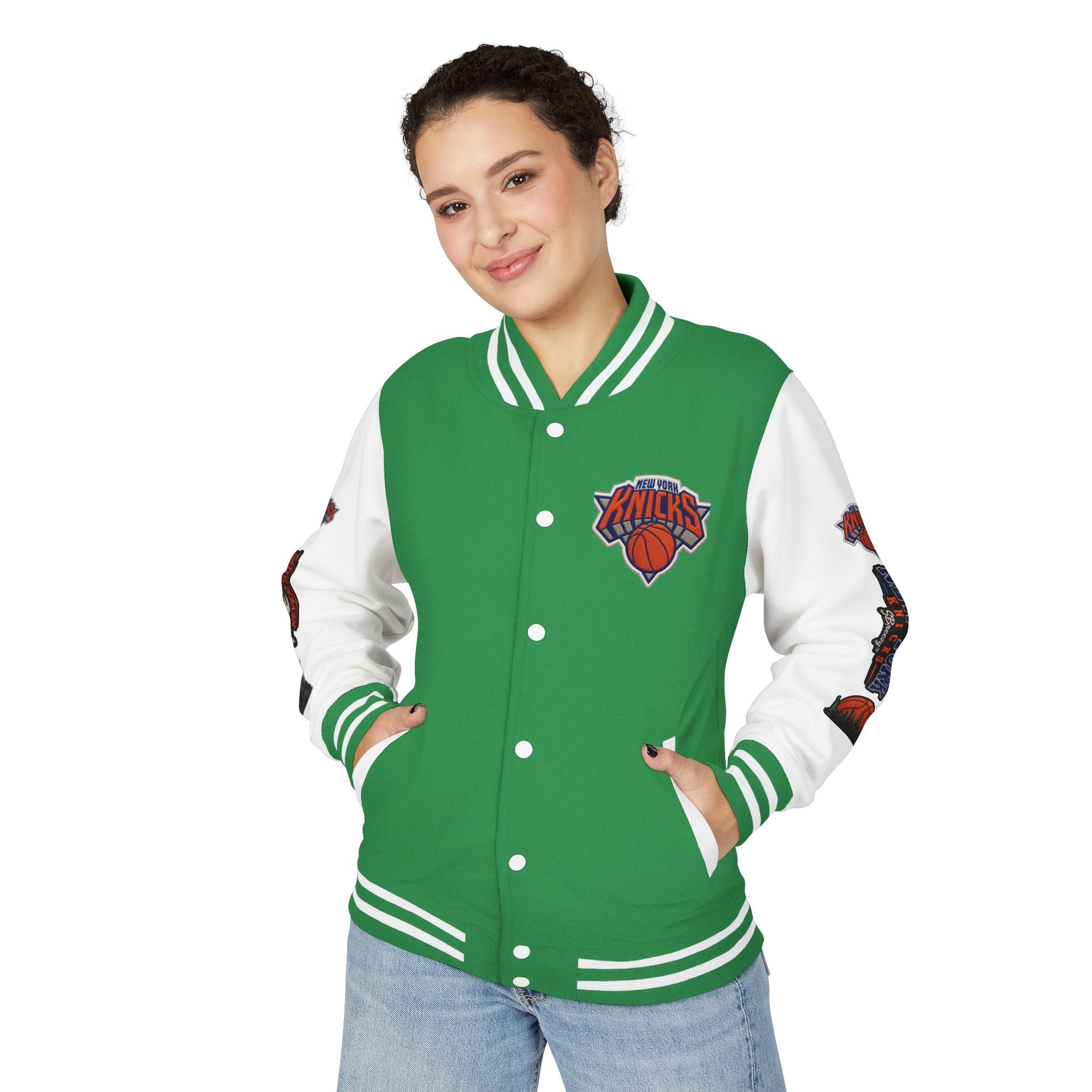 Letterman Jacket — 'The City Never Sleeps' New York Knicks Varsity Jacket