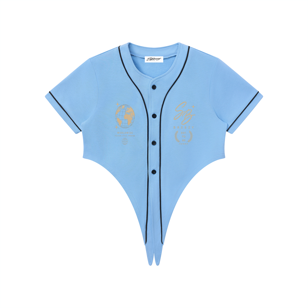 Sbreezy World Women's Piping Baseball Jersey