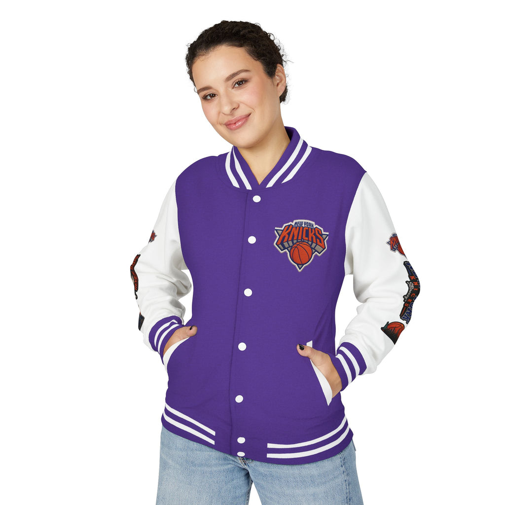Letterman Jacket — 'The City Never Sleeps' New York Knicks Varsity Jacket