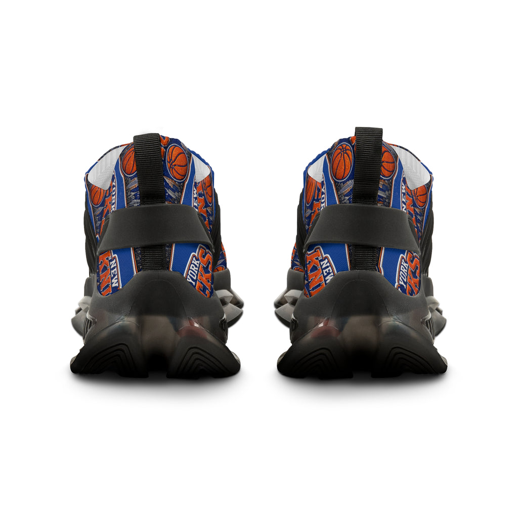 Knicks Basketball Mesh Sneakers — Men's Team Logo Athletic Shoes
