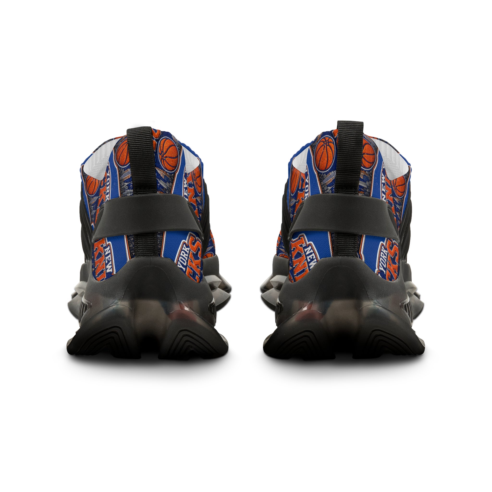 Knicks Basketball Mesh Sneakers — Men's Team Logo Athletic Shoes
