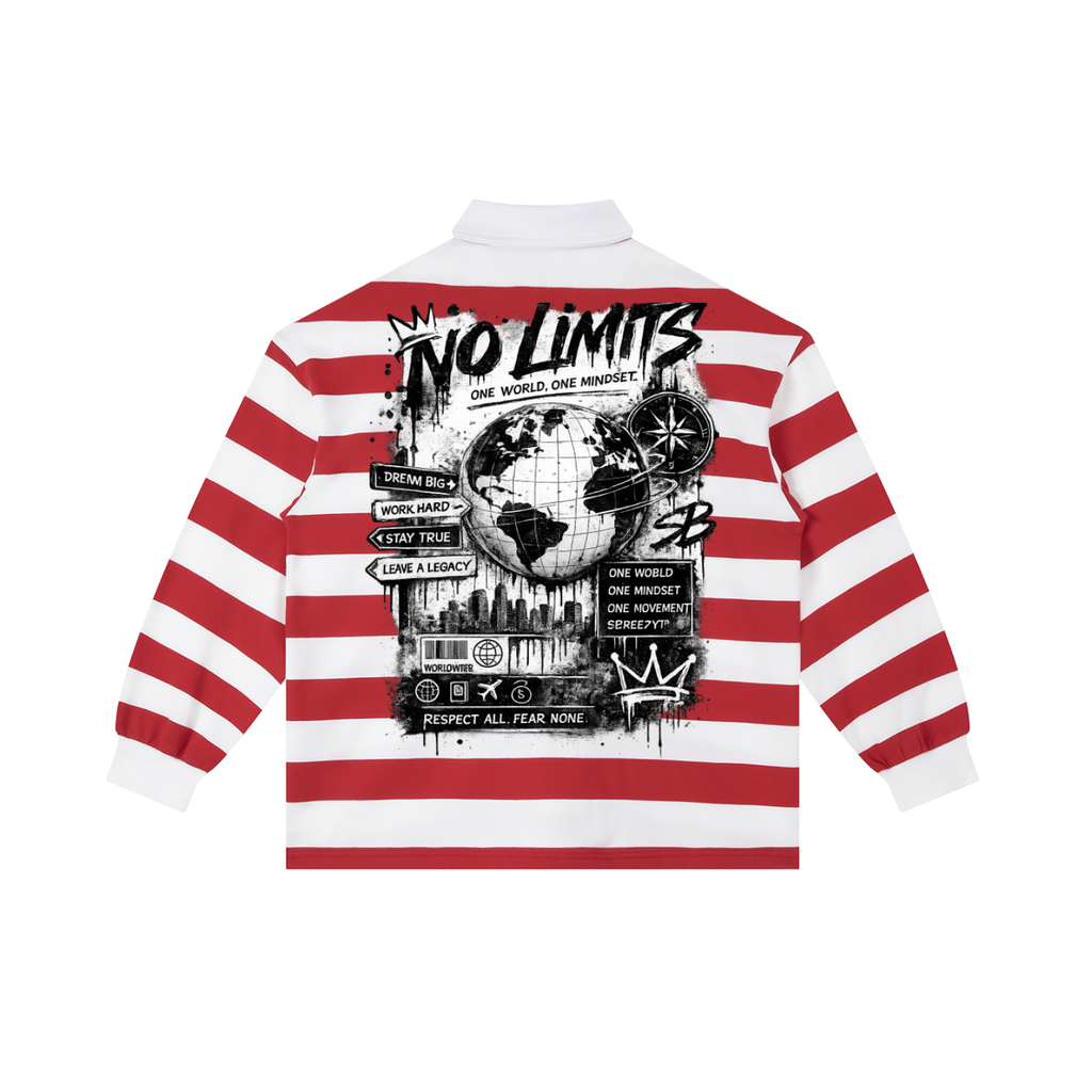 Sbreezy No Limits Color Block Stripe Polo Shirt