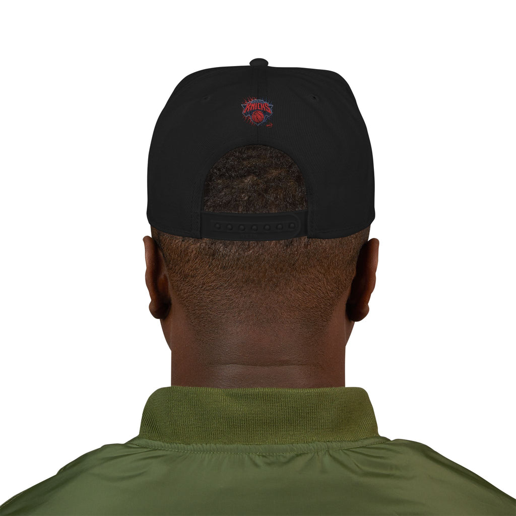 New York Knicks Embroidered Snapback Hat — Retro Team Logo Cap