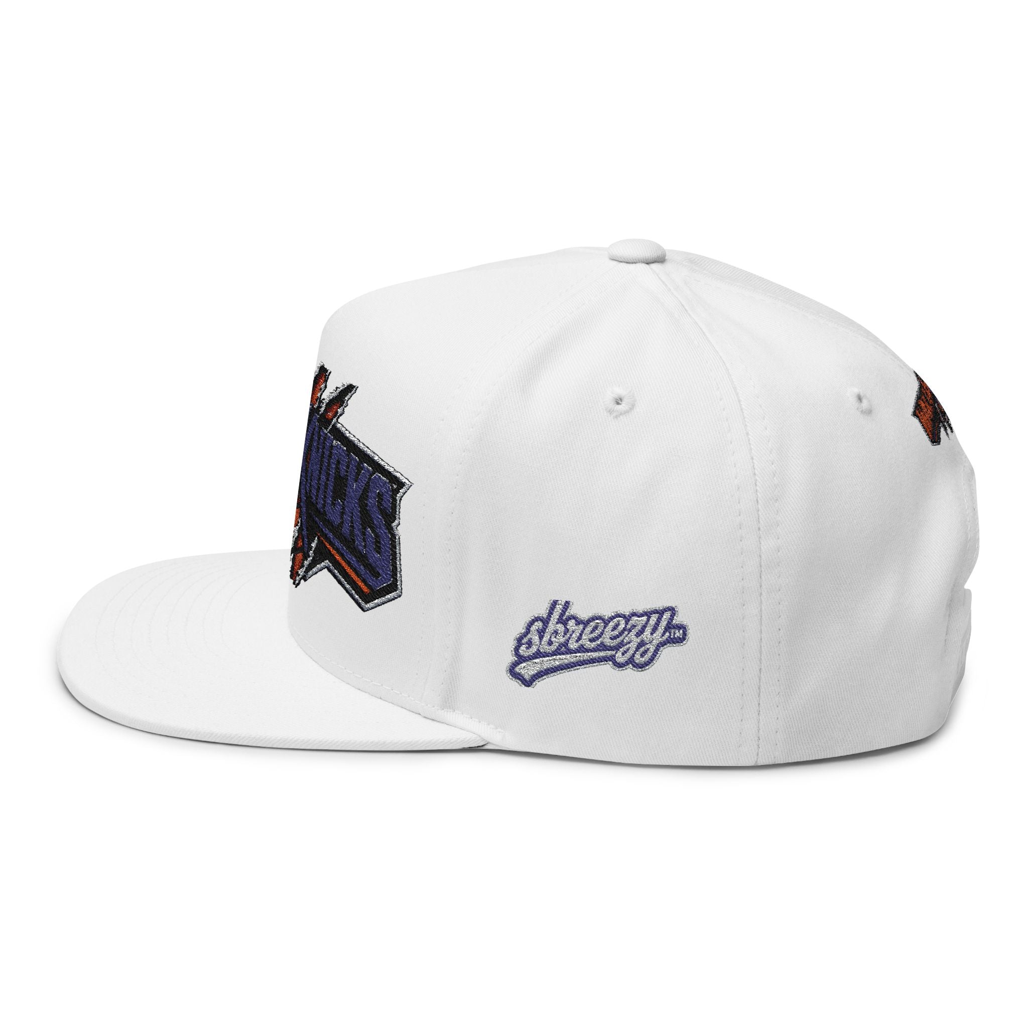 Wakana Knicks Flat Bill Cap — Embroidered Streetwear Snapback