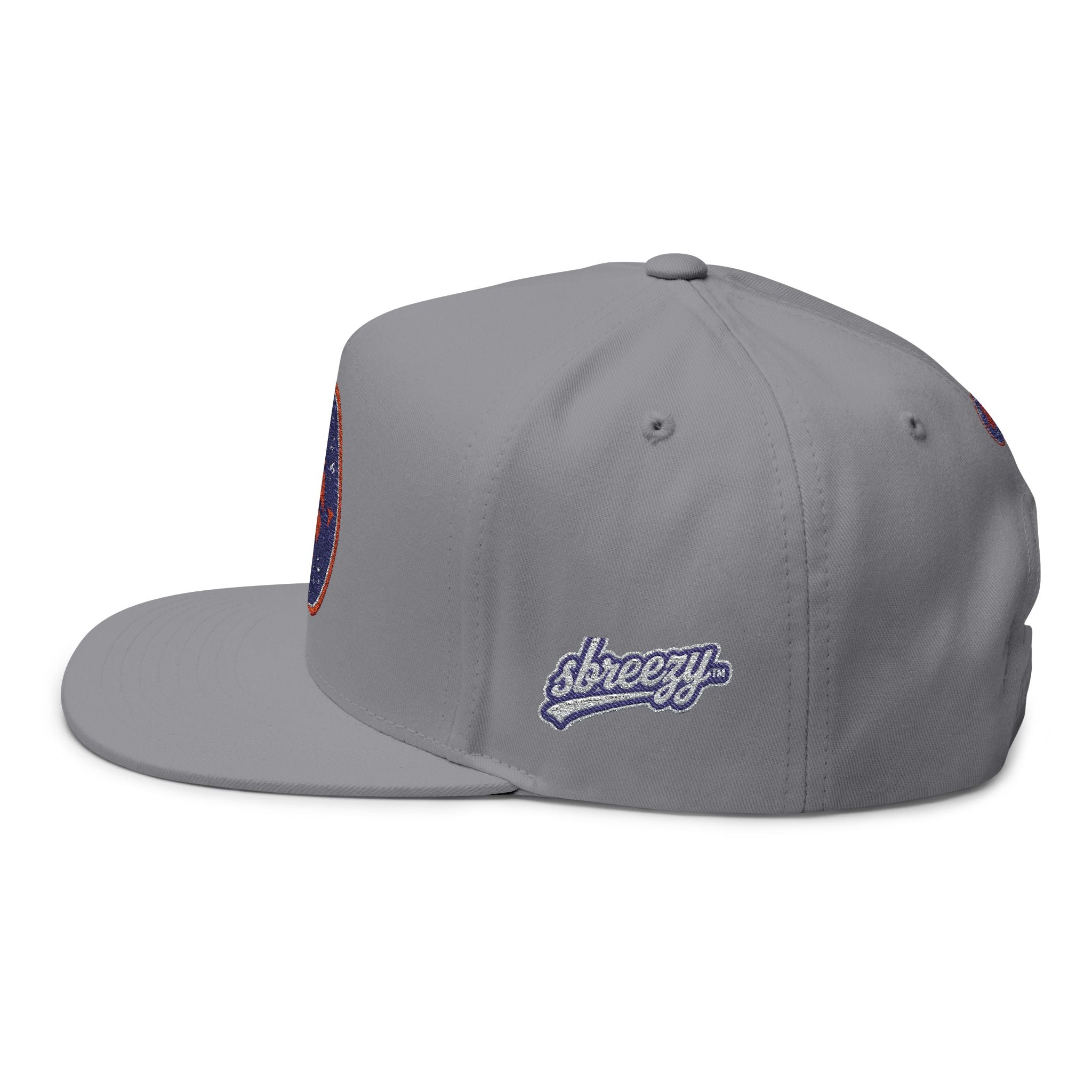 Embroidered Flat Bill Cap — New York Knicks Basketball Logo Snapback
