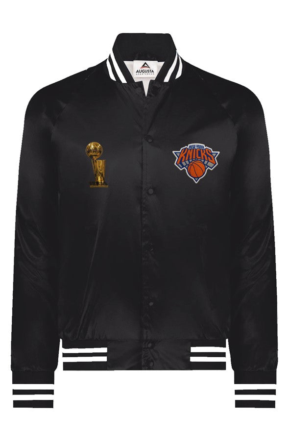 Knicks Satin Baseball Varsity Jacket