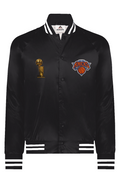 Knicks Satin Baseball Varsity Jacket