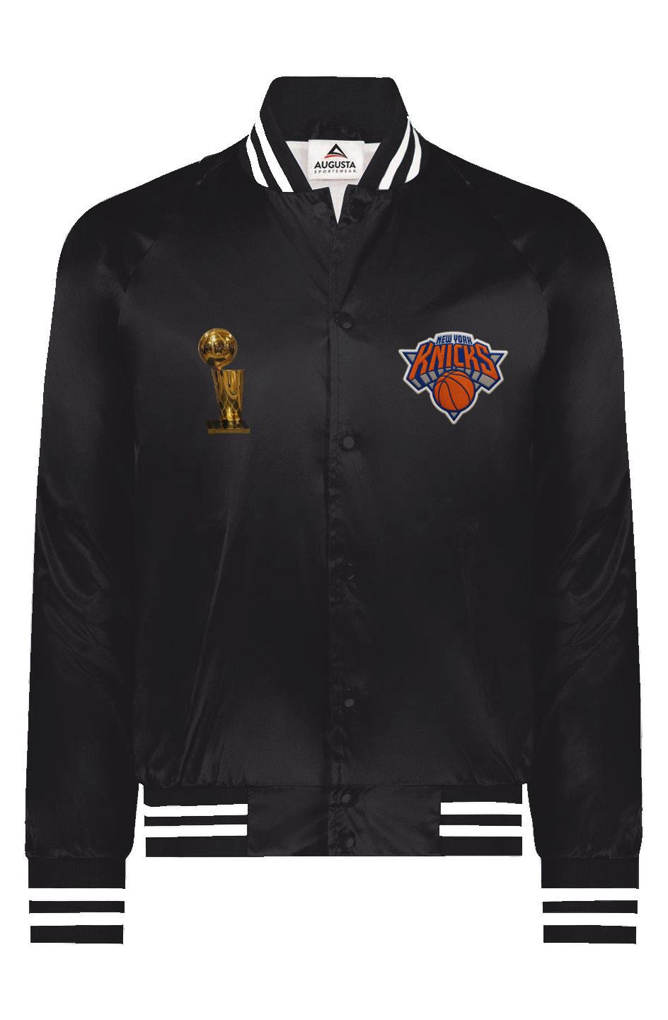 Knicks Satin Baseball Varsity Jacket
