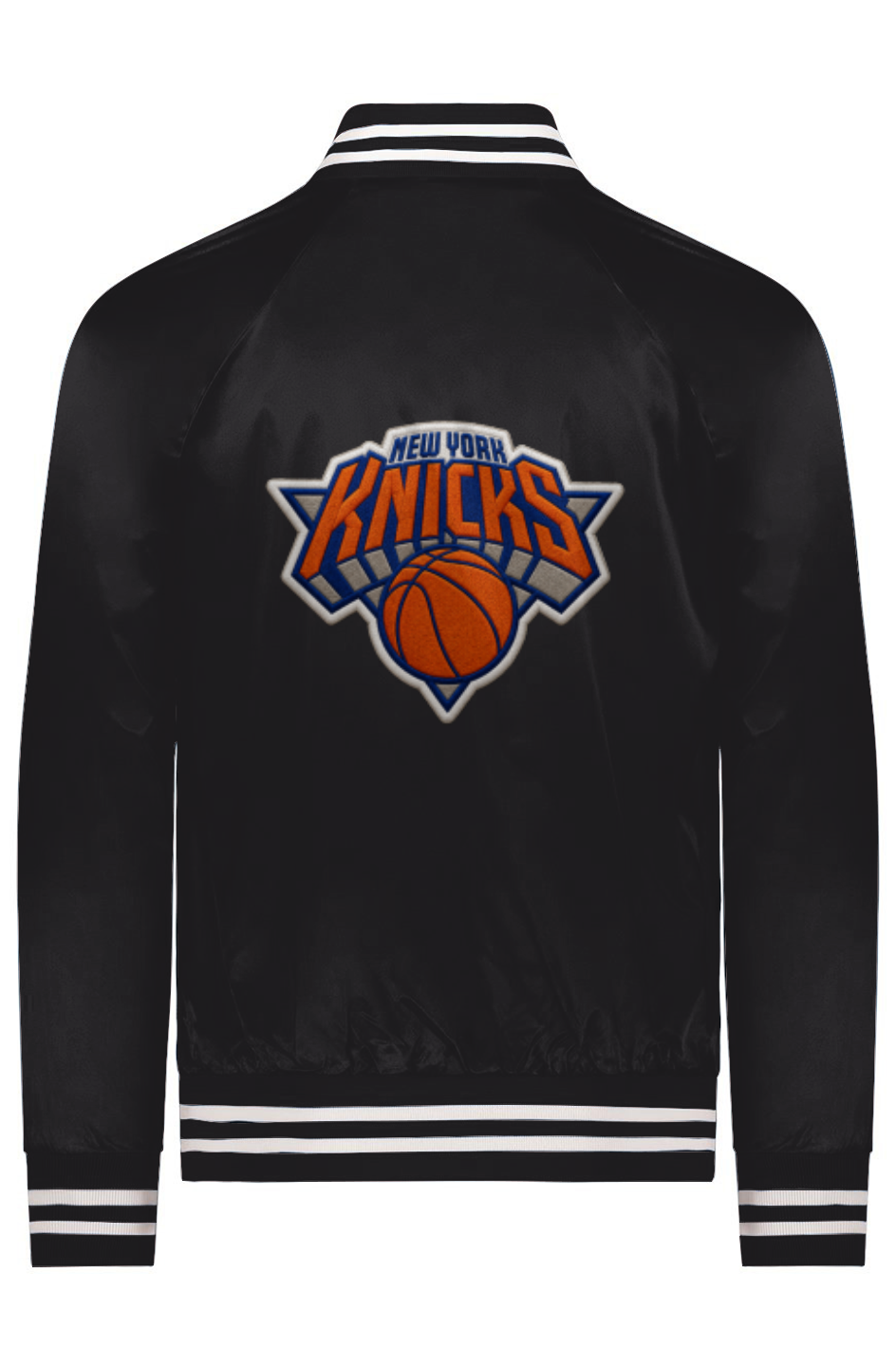 Knicks Satin Baseball Varsity Jacket