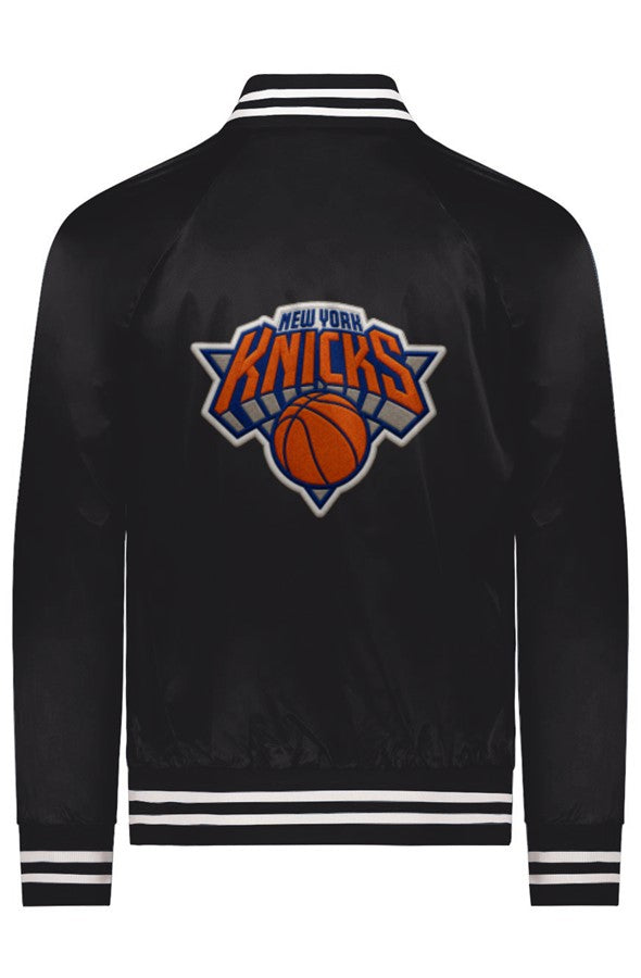 Knicks Satin Baseball Varsity Jacket