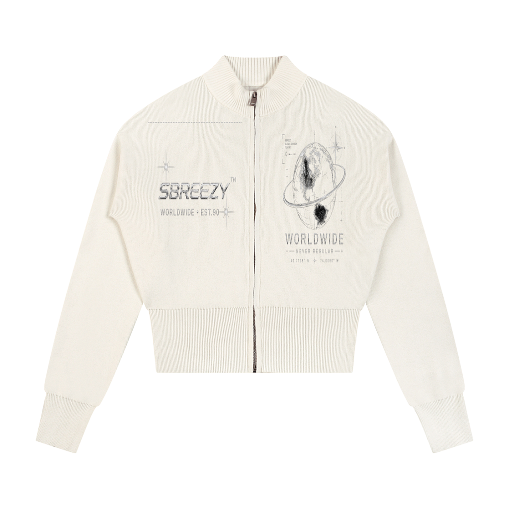 Sbreezy Women’s Mock Neck Zip Up Cardigan