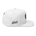 Flat Bill Cap - Embroidered Knicks Basketball Logo Snapback
