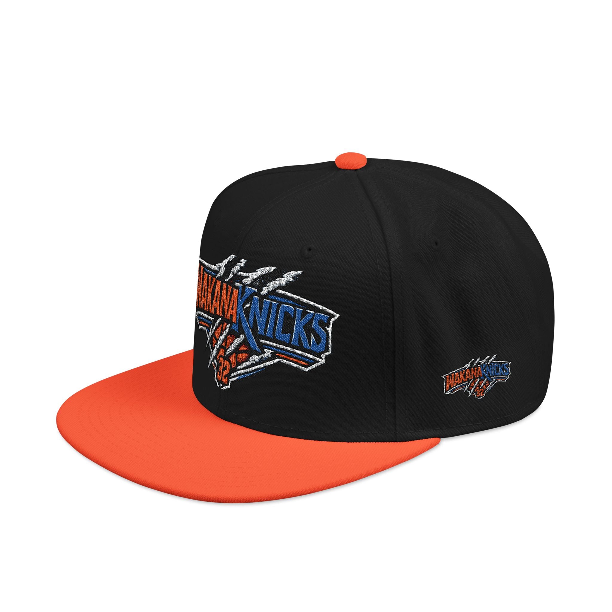 New York Knicks Embroidered Snapback Hat — Retro Team Logo Cap