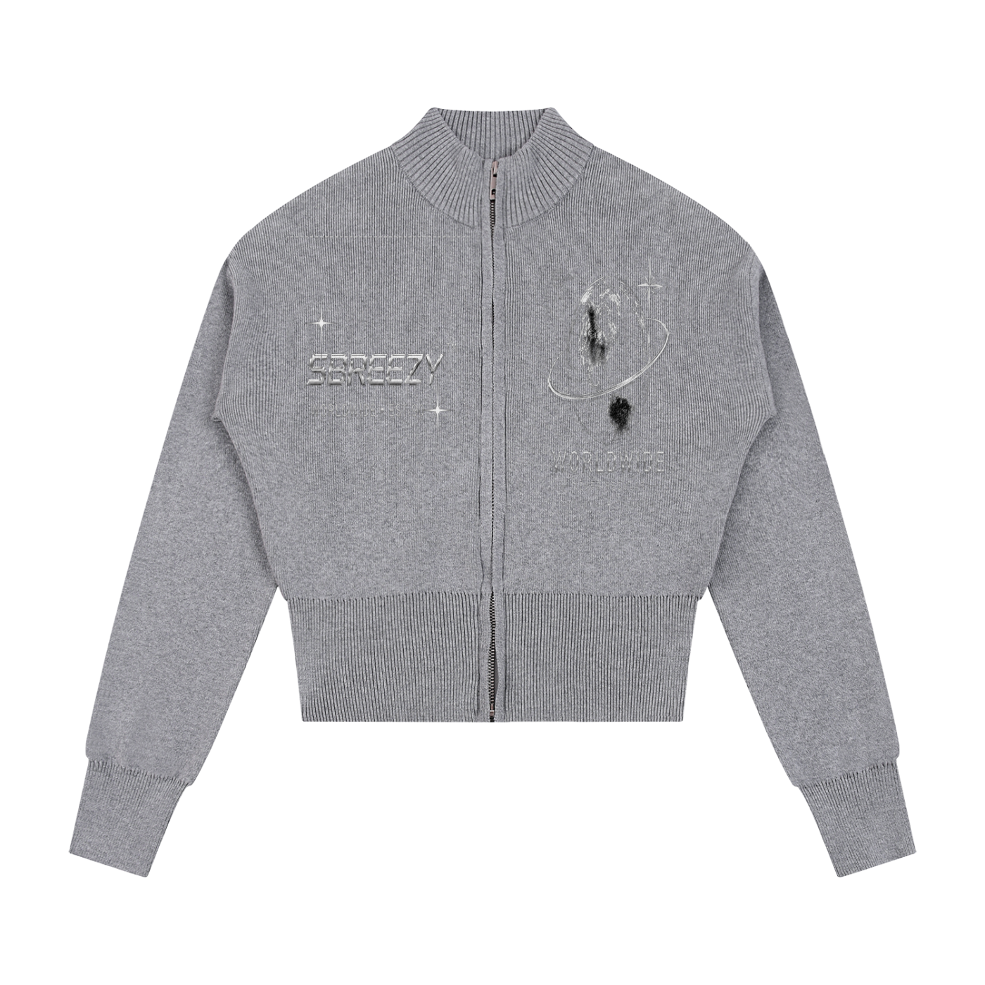 Sbreezy Women’s Mock Neck Zip Up Cardigan