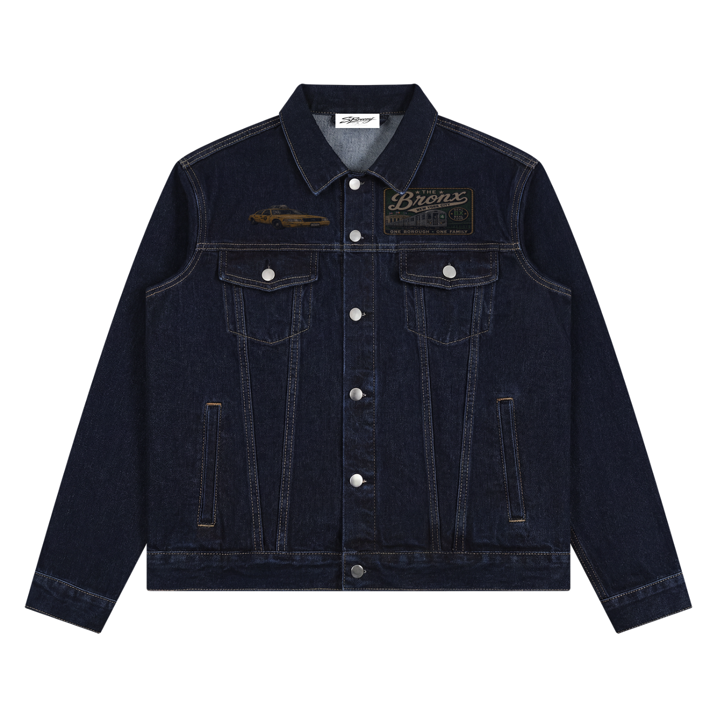 Nyc Unisex Vintage Wash Denim Jacket
