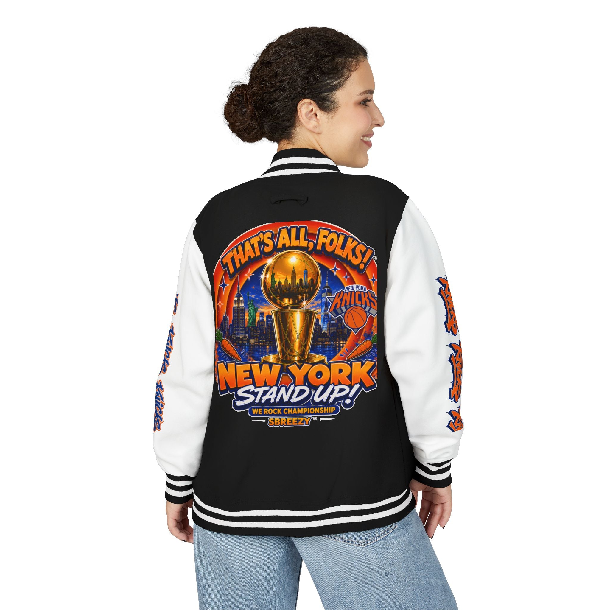 Knicks Championship Letterman Jacket — "That's All, Folks!" New York Stand Up