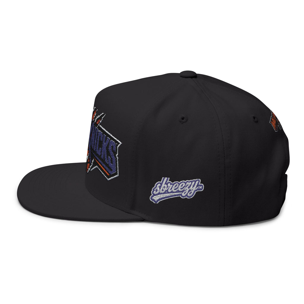 Wakana Knicks Flat Bill Cap — Embroidered Streetwear Snapback