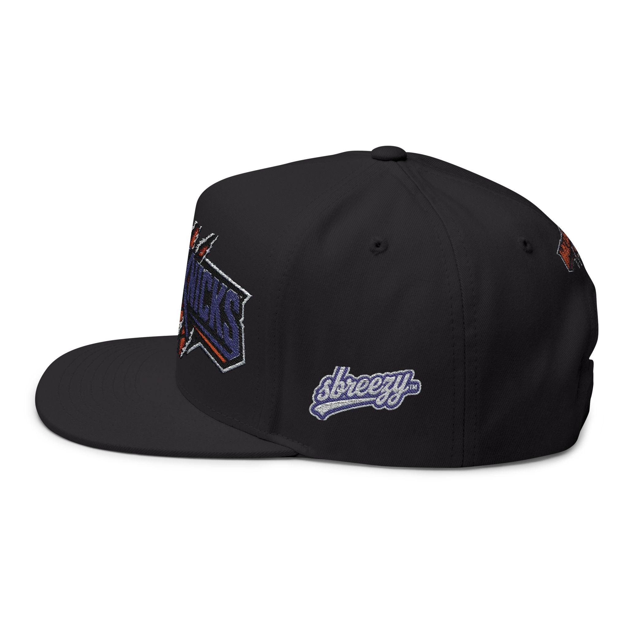 Wakana Knicks Flat Bill Cap — Embroidered Streetwear Snapback