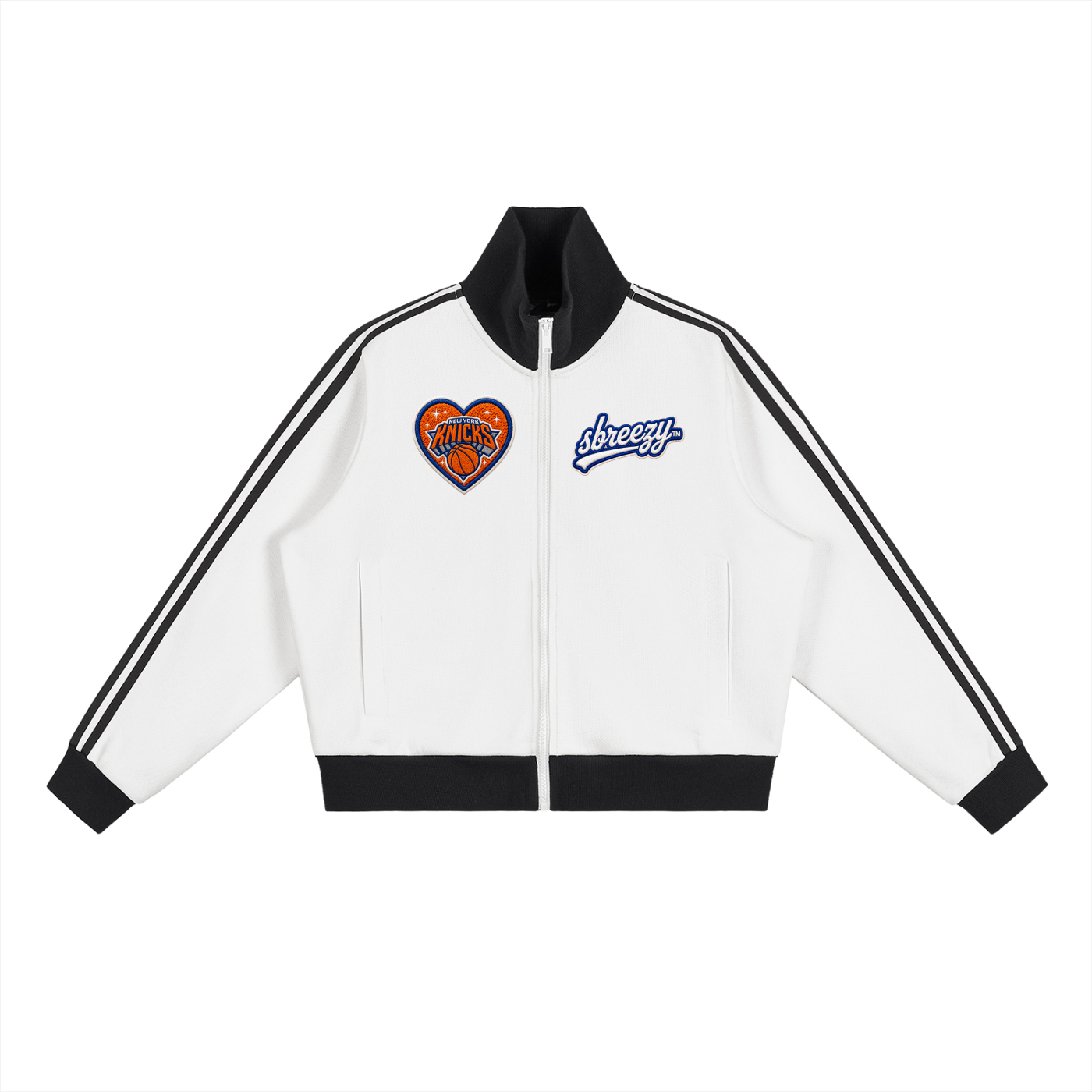 Sbreezy women knicks Fleece Cropped Track Jacket