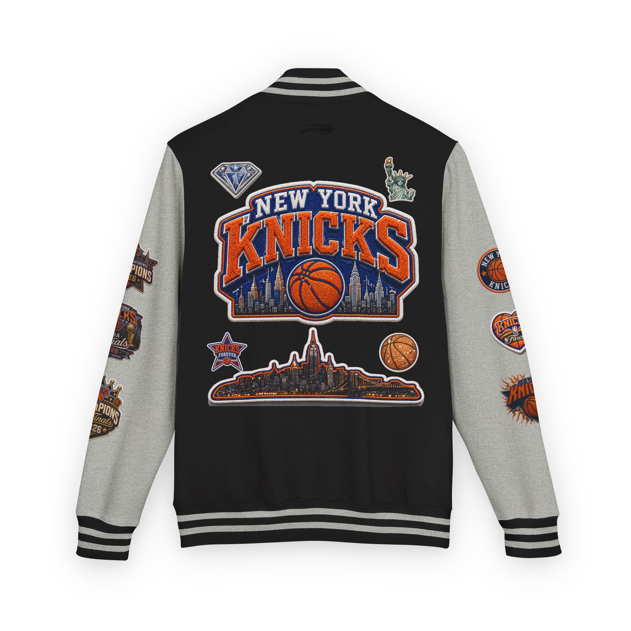 Knicks Patch Letterman Jacket — New York Basketball Varsity Jacket