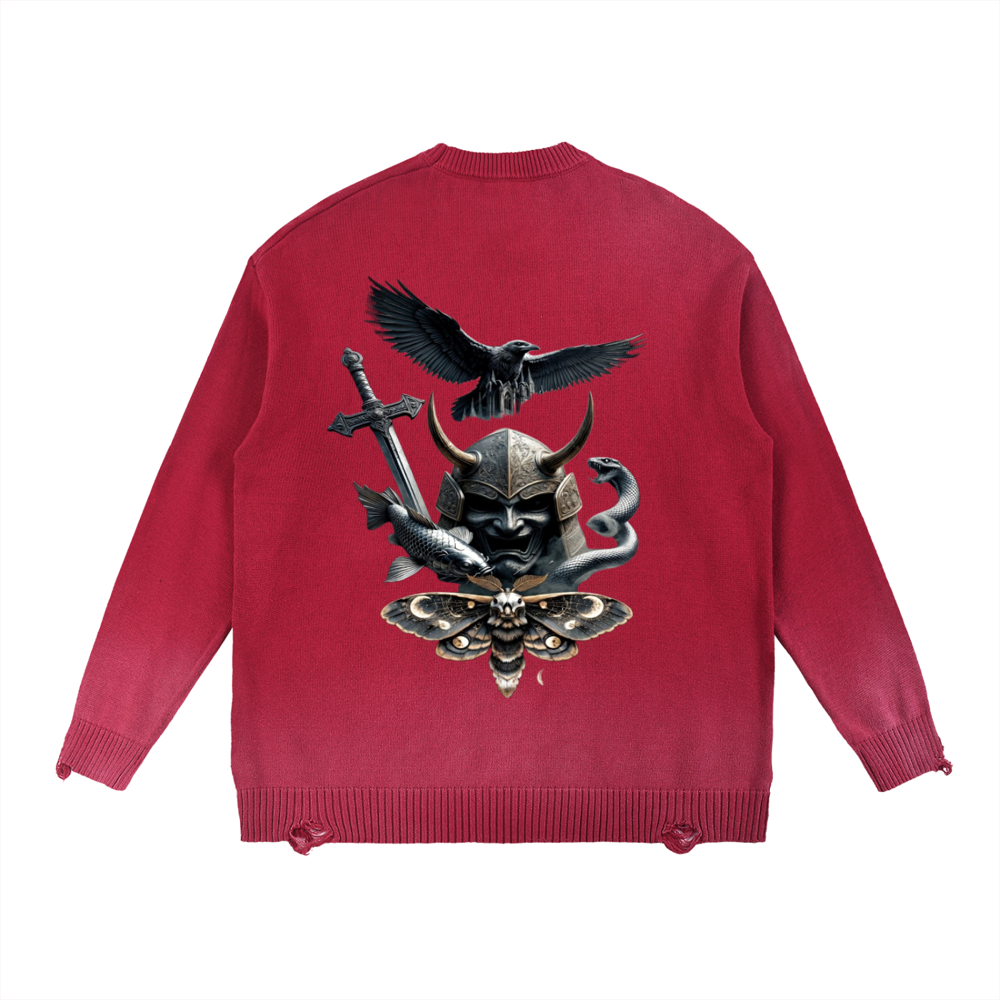 Sbreezy Samurai Ripped Crewneck sweater