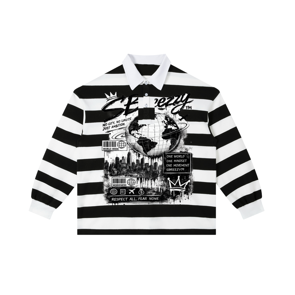 Sbreezy No Limits Color Block Stripe Polo Shirt